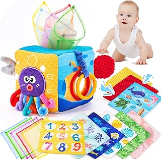 Baby Sensory Activity Cube Toy – Montessori Learning & Development Toy