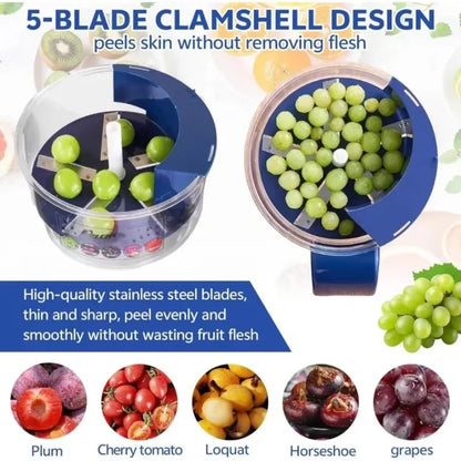 5-Blade Automatic Fruit Peeler & Garlic Peeler Machine – Multifunction Kitchen Tool
